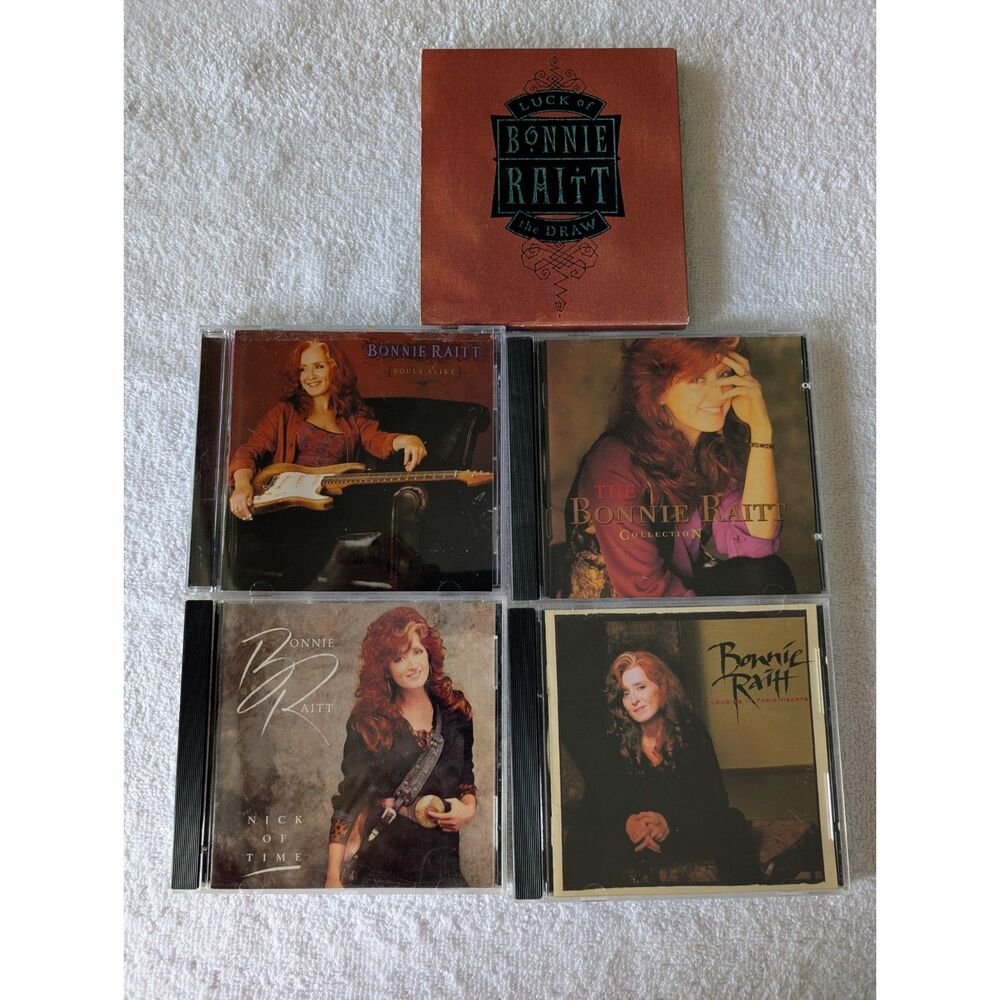 Bonnie Raitt Lot of 5 CDs Nick of Time Luck of the Draw Souls Alike